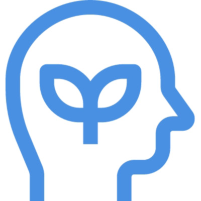 Head with plant inside icon